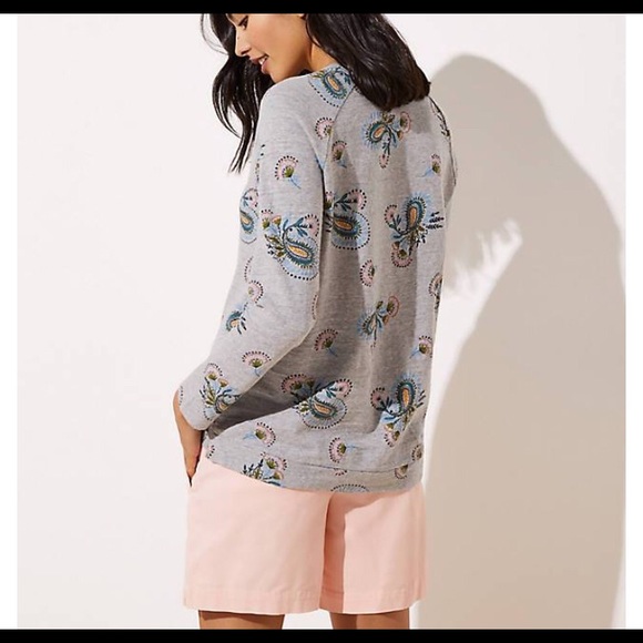 Loft paisley tulip hem sweatshirt - Picture 2 of 3